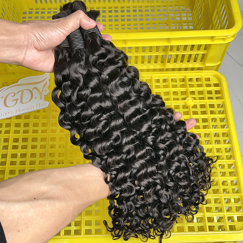 Water Wave Bulk Human Hair For Braiding - 100% Echt Haar Bulk voor Vlechten