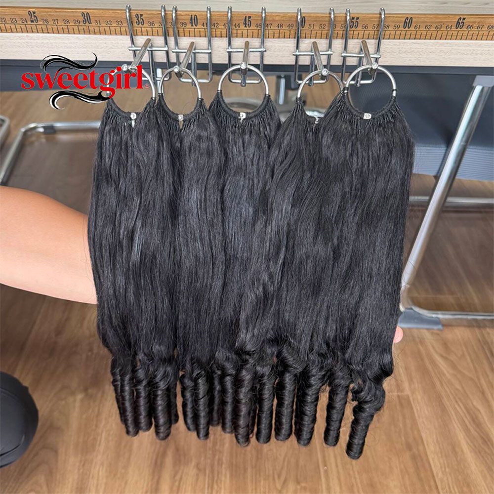 Water Wave Bulk Human Hair For Braiding - 12A Yaki Feather Burmese Krullend Haar