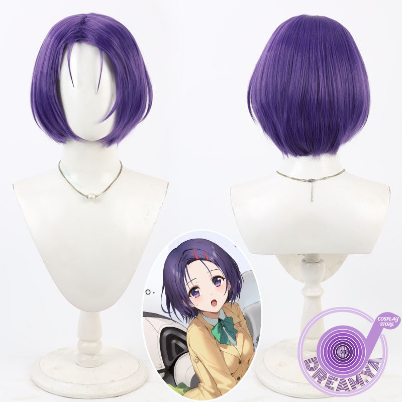 Synthetic Wigs - Sairenji Haruna Cosplay Pruik Paars Kort