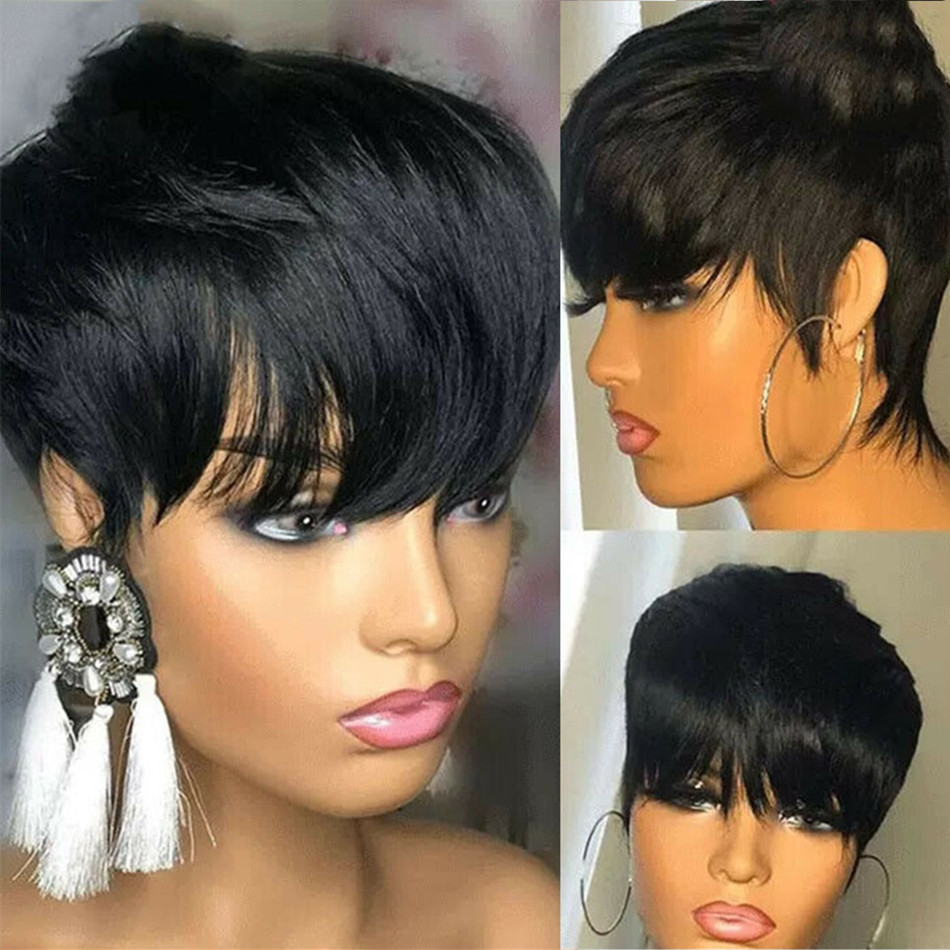 Korte pruiken van echt haar, p - Short Pixie Cut Wig Human Hair Cheap recensie en prijs