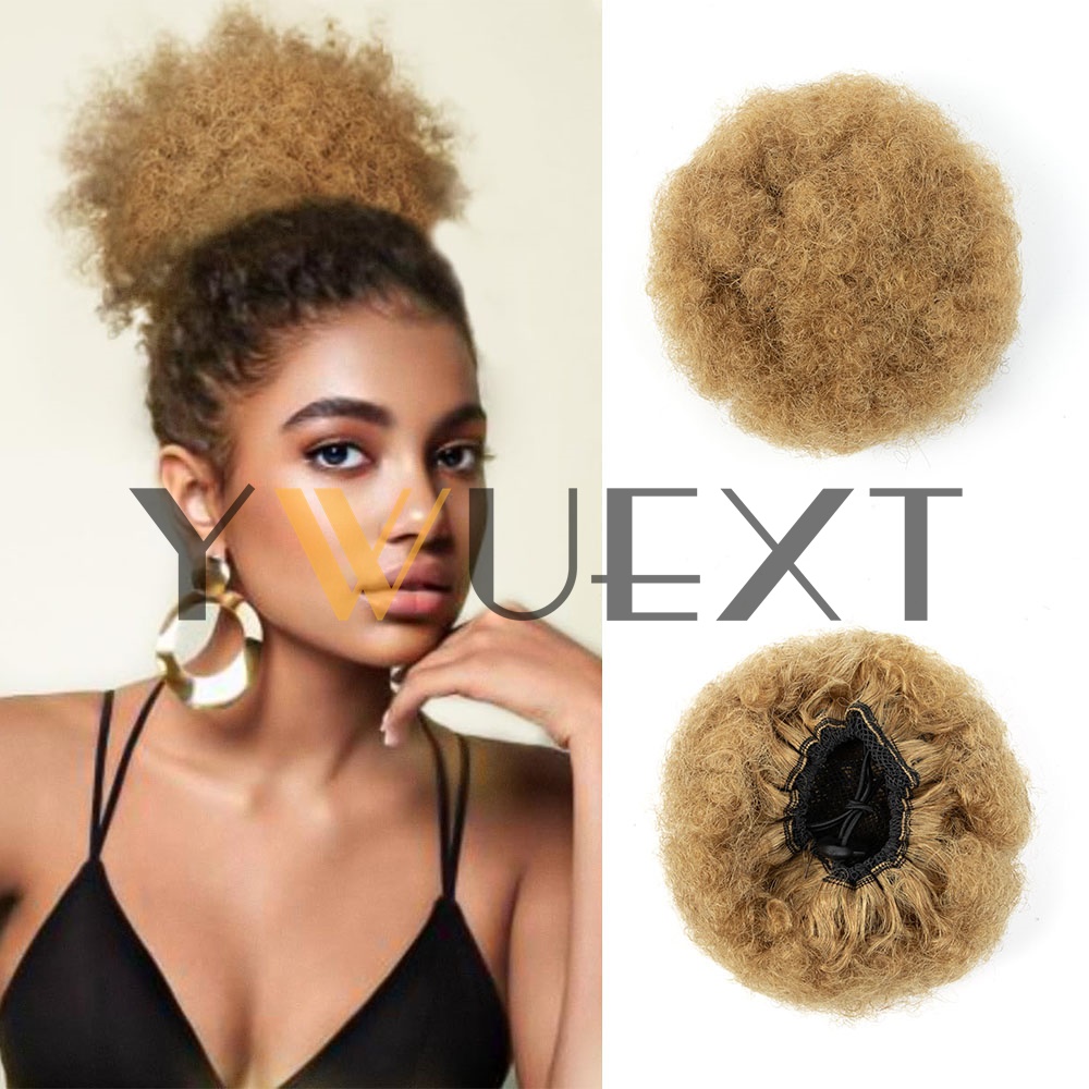 YWUEXT Honing Goud Afro Kinky  - Drawstring Afro Curly Puff Ponytail recensie en prijs
