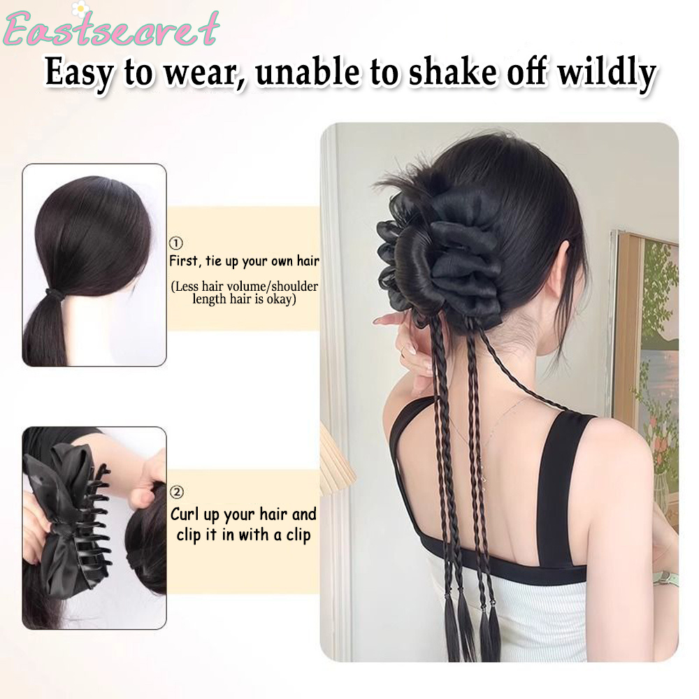 Zwarte strik, halve haarclip,  - Claw Clip Messy Bun Hair Piece recensie en prijs