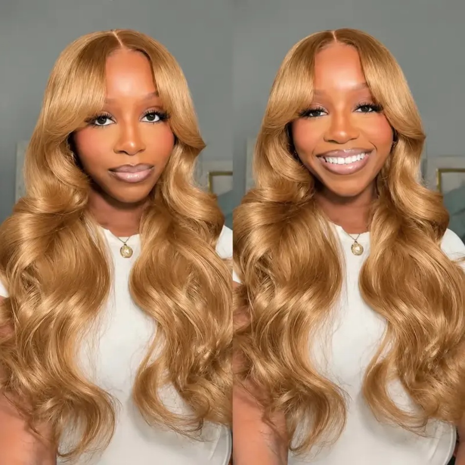 Honingblonde pruik, body wave, - Hd Lace Frontal Wig Human Hair Pre Plucked recensie en prijs
