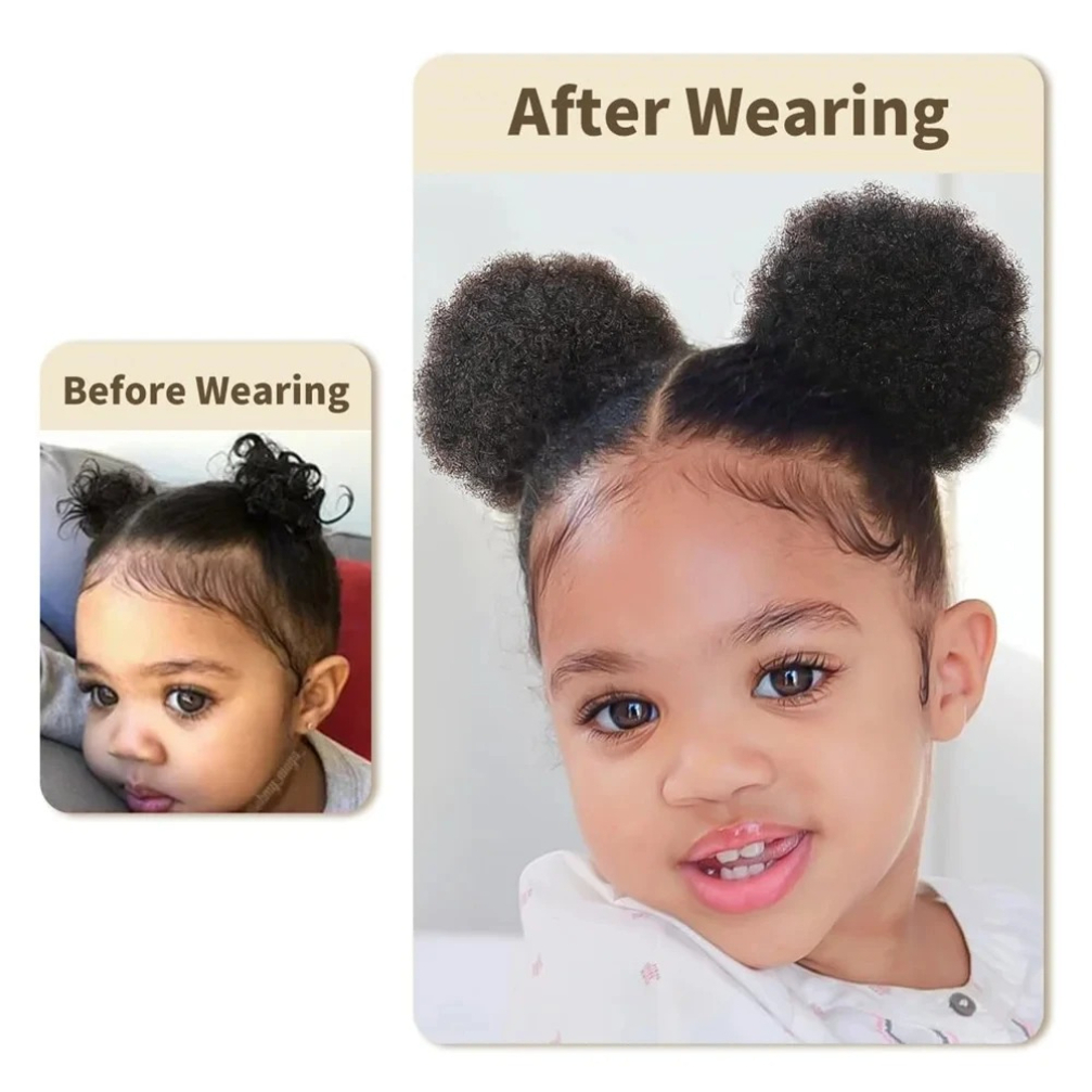 1 stuk/verpakking Kinder Haar  - Drawstring Afro Curly Puff Ponytail recensie en prijs