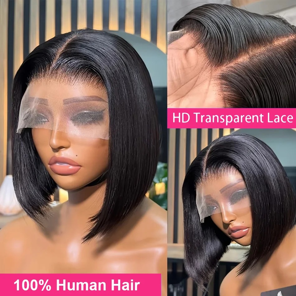 Bobpruik van echt haar, kort,  - Glueless Wear And Go Human Hair Wig recensie en prijs