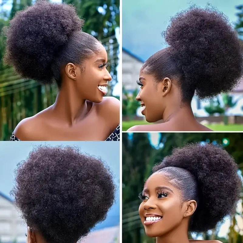 1pc Dames 10-inch Afro Kinky K - Drawstring Afro Curly Puff Ponytail recensie en prijs